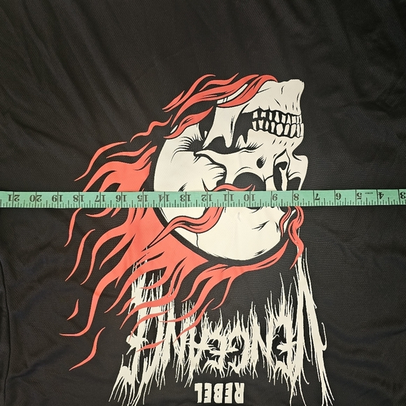 Emo, rebel, goth, black, casual, jersey, skull, streetwear, unisex - Picture 7 of 8